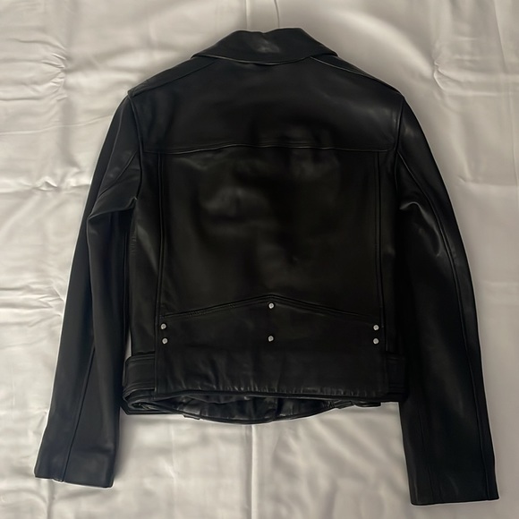All Saints Luna leather biker jacket extra small - Picture 10 of 14